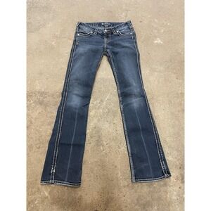 Silver Jeans Co. Jeans Womens W27 L33 Medium Wash Frances 18 Slim Bootcut Denim